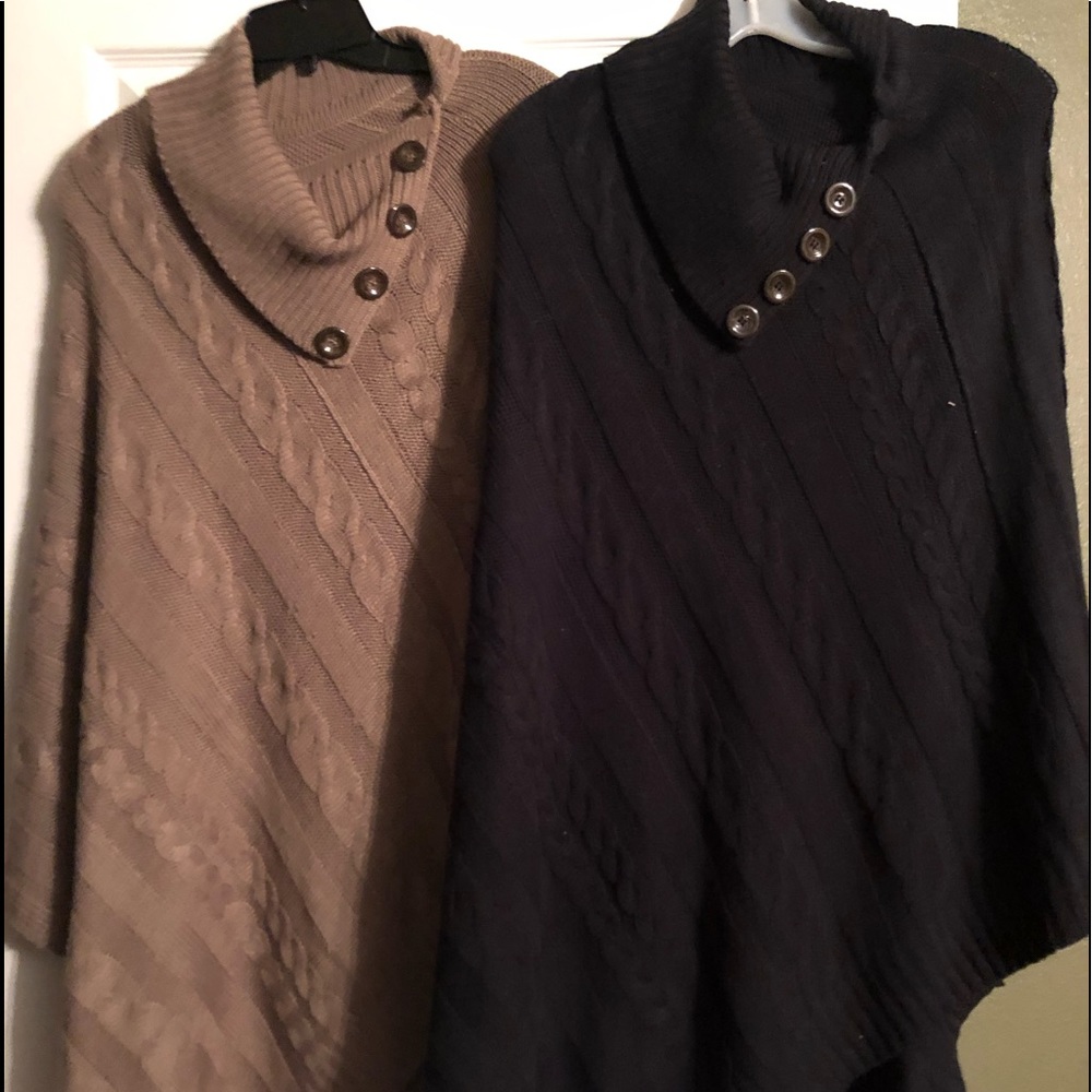 2 Sweater Ponchos